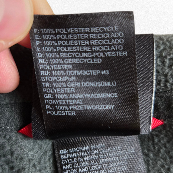 The North Face Dark Grey Quarter Zip Collared Fleece Pullover Sweater Size XL - Picture 8 of 10